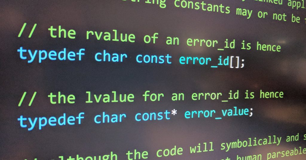 a close up of a computer screen with code on it