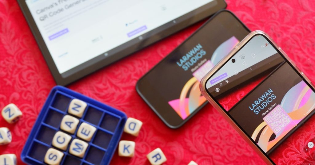 a cell phone sitting on top of a red table